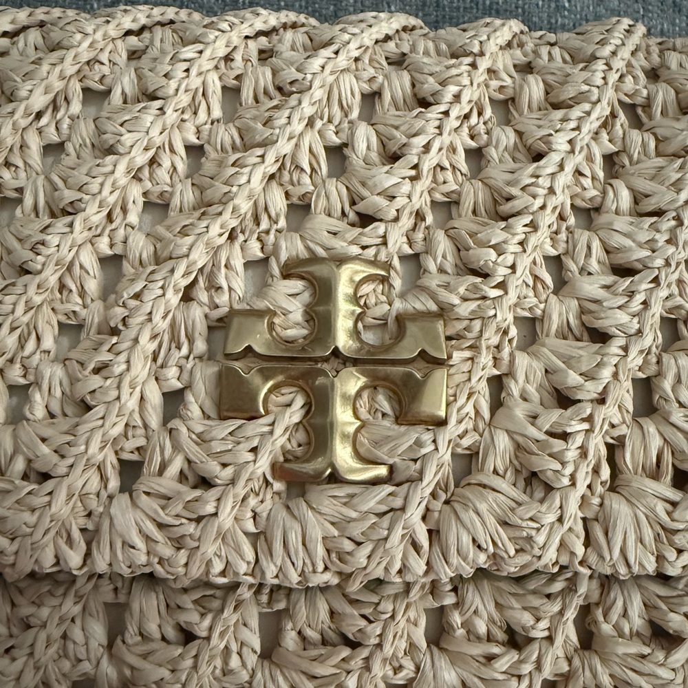 Tory Burch Beige Woven Shoulder Bag - Picture 8 of 8